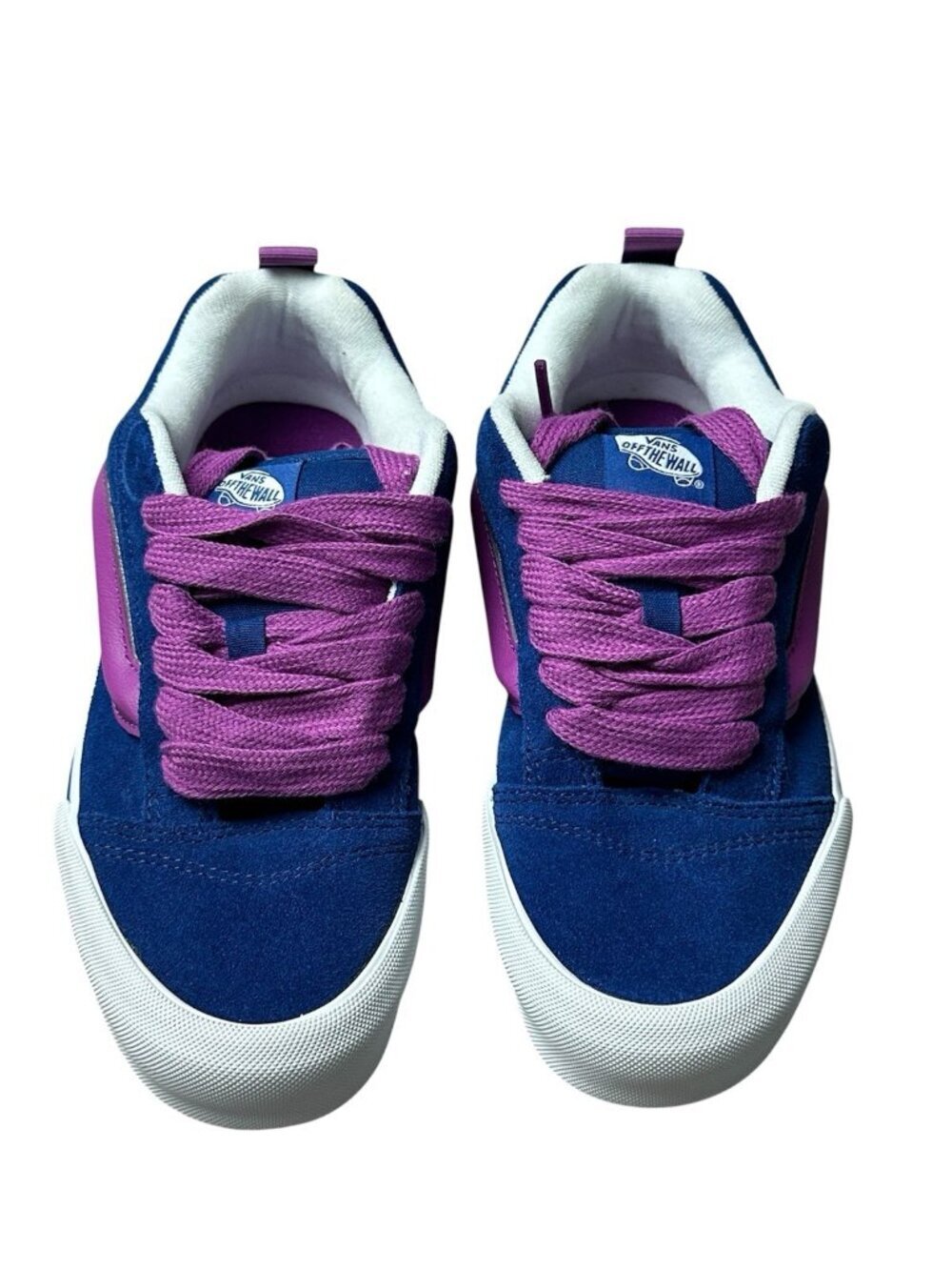 New VANS Knu Skool Women 8.5 / M 7 Blue / Purple Side Stripe Skate Sneakers